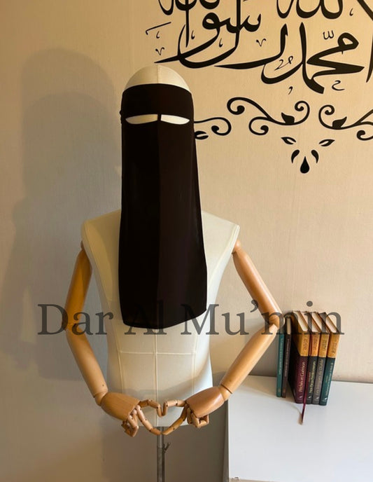 Niqab marron chocolat