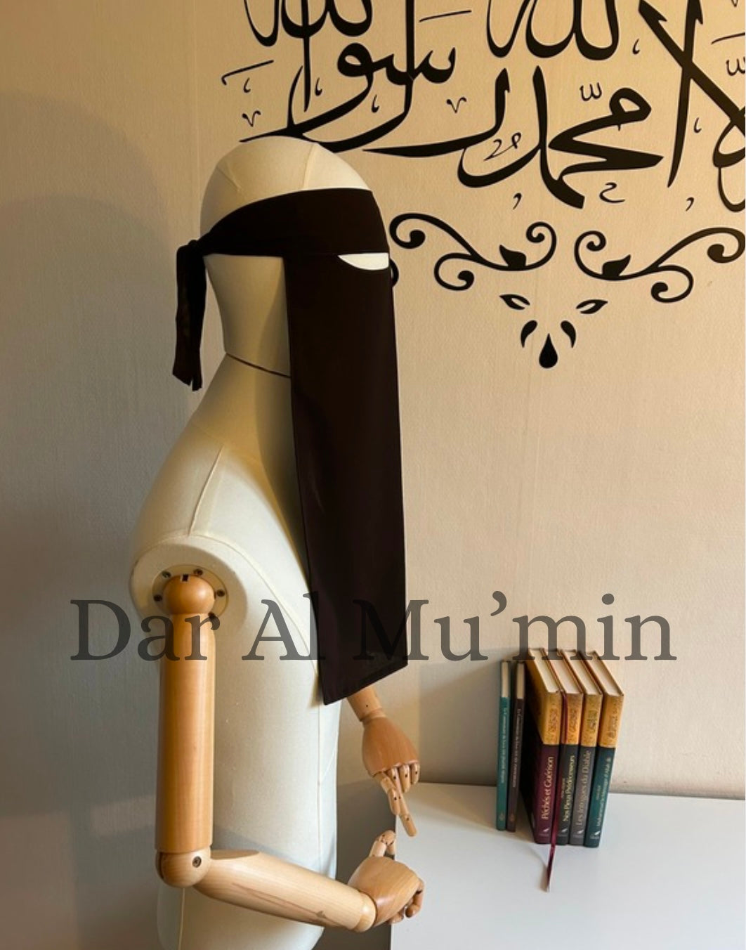 Niqab marron chocolat