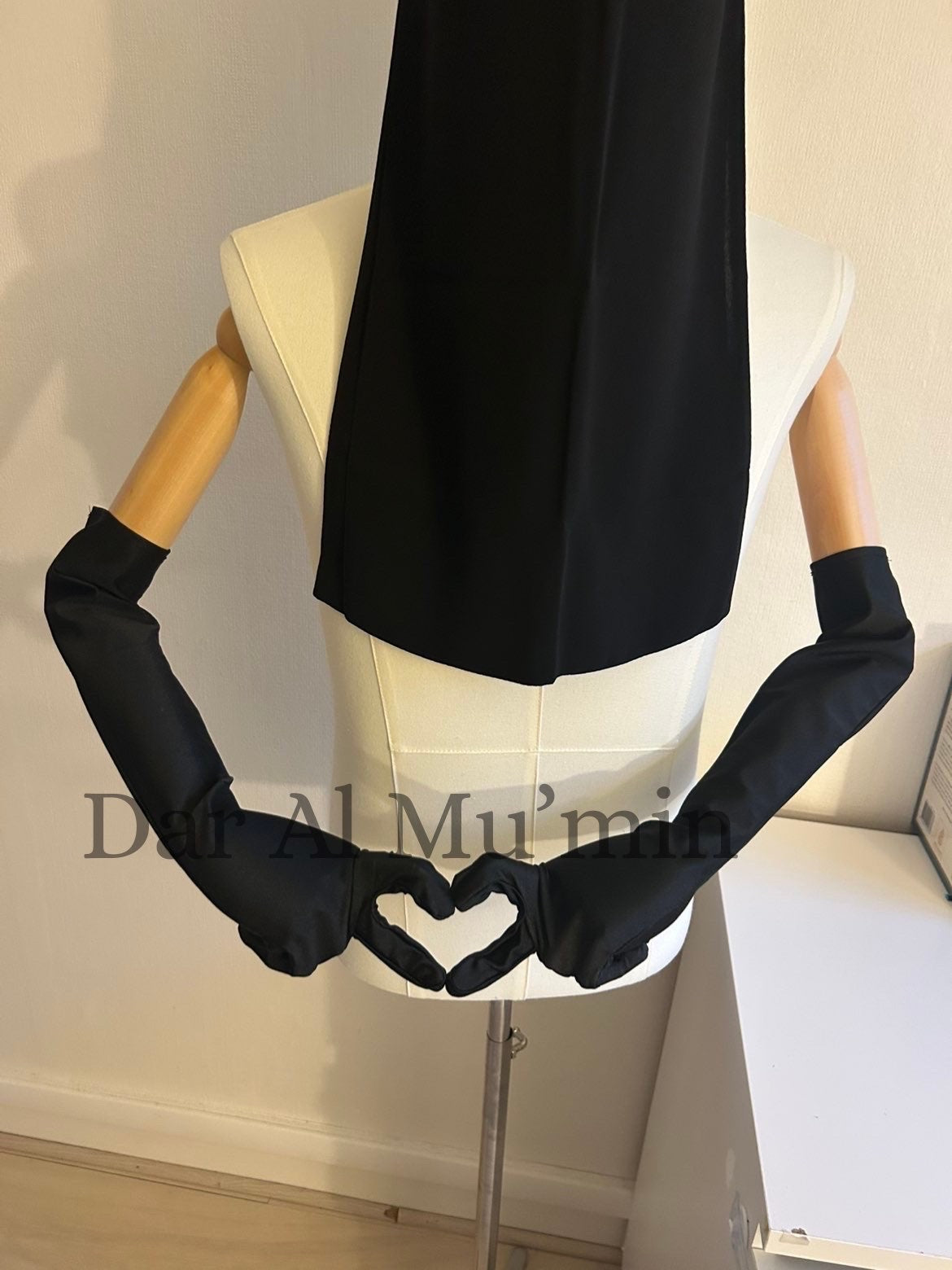Kit Niqab Noir & Gants Longs Ultra-Tactiles